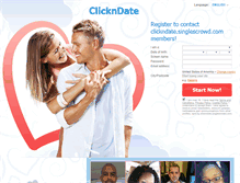 Tablet Screenshot of clickndate.singlescrowd.com
