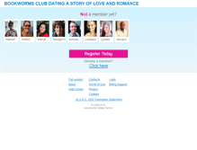 Tablet Screenshot of bookwormsdating.singlescrowd.com