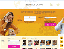 Tablet Screenshot of perfectdating.singlescrowd.com